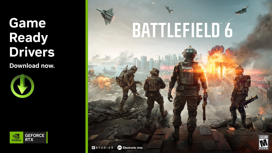 Battlefield 6 Güncellemesi ve PhysX Oyunları Güncellemesi için Yeni GeForce Game Ready Sürücüsü